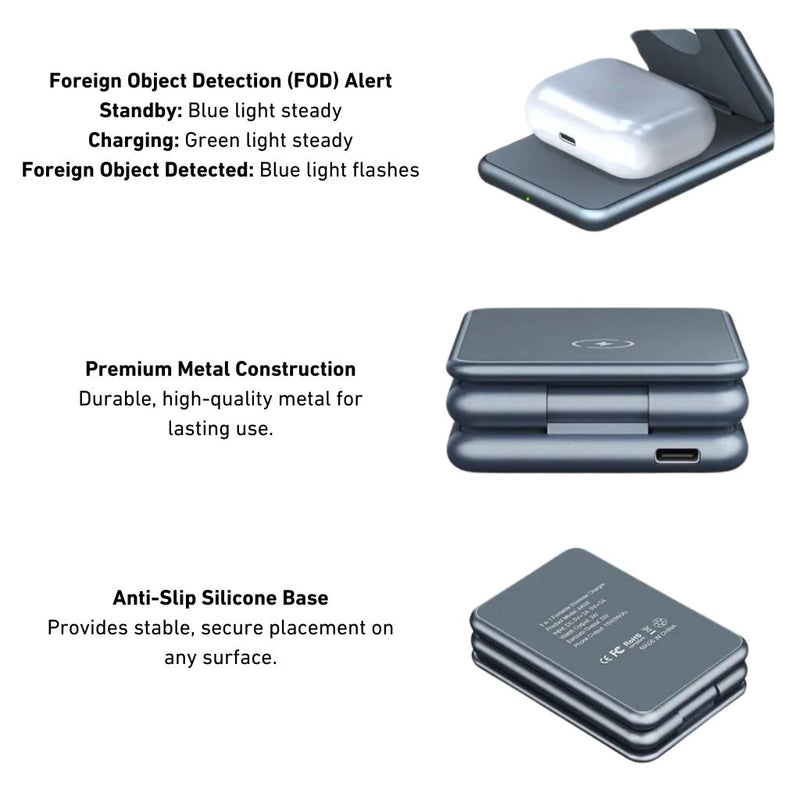 3 in 1 Wireless Charger Fold Pro